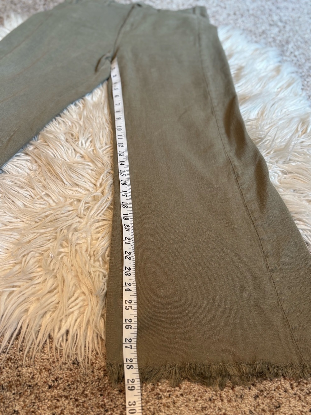 Anthropologie Pilcro The Adi Linen Blend Frayed Hem Pants Size 29 EUC - Picture 9 of 9